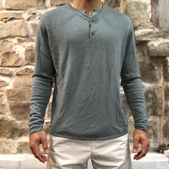 COS Knit Long Sleeve Tee Light Green - Sz Medium - Picture 2 of 5